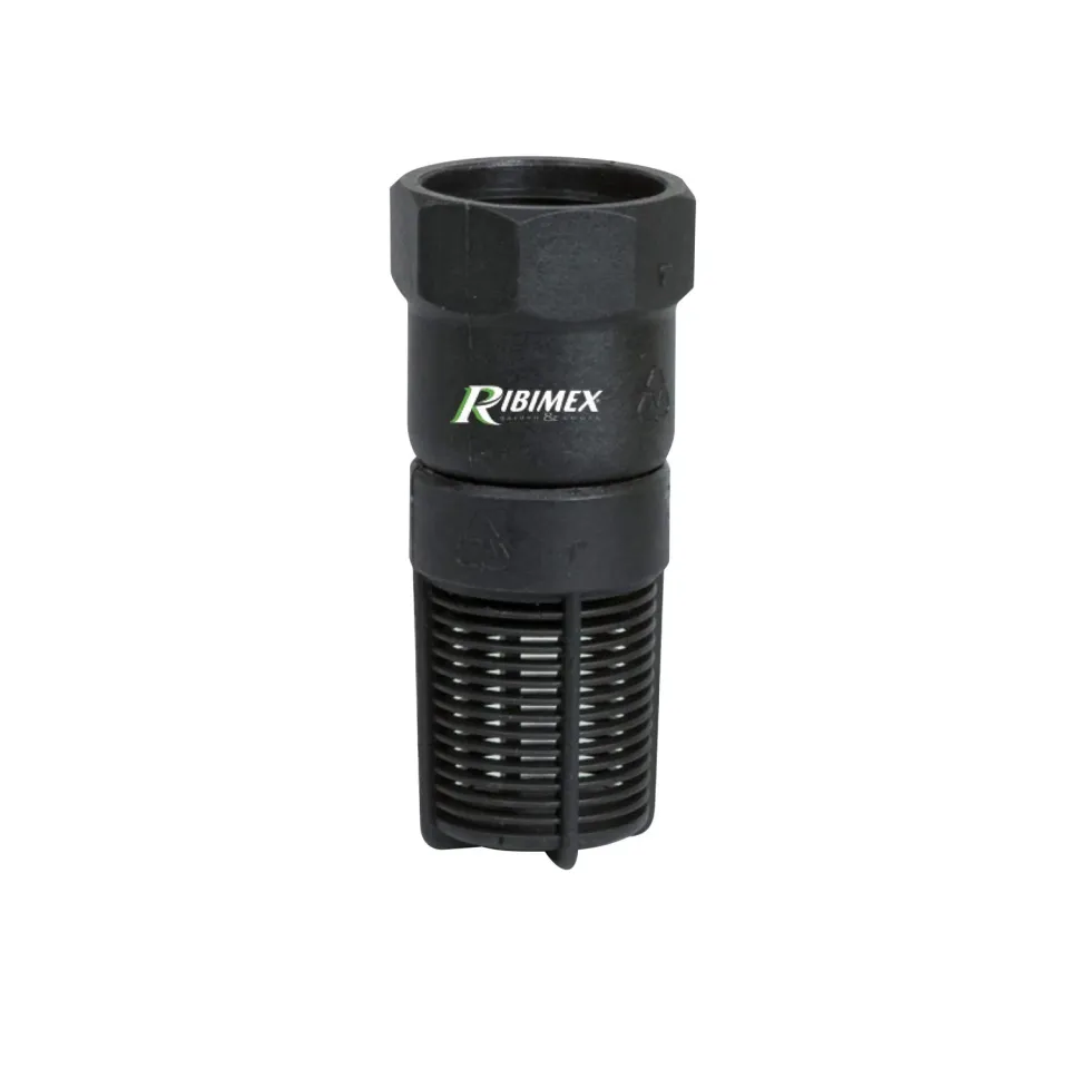 Ribimex PRVF35 valvola di fondo 1" plastica nera
