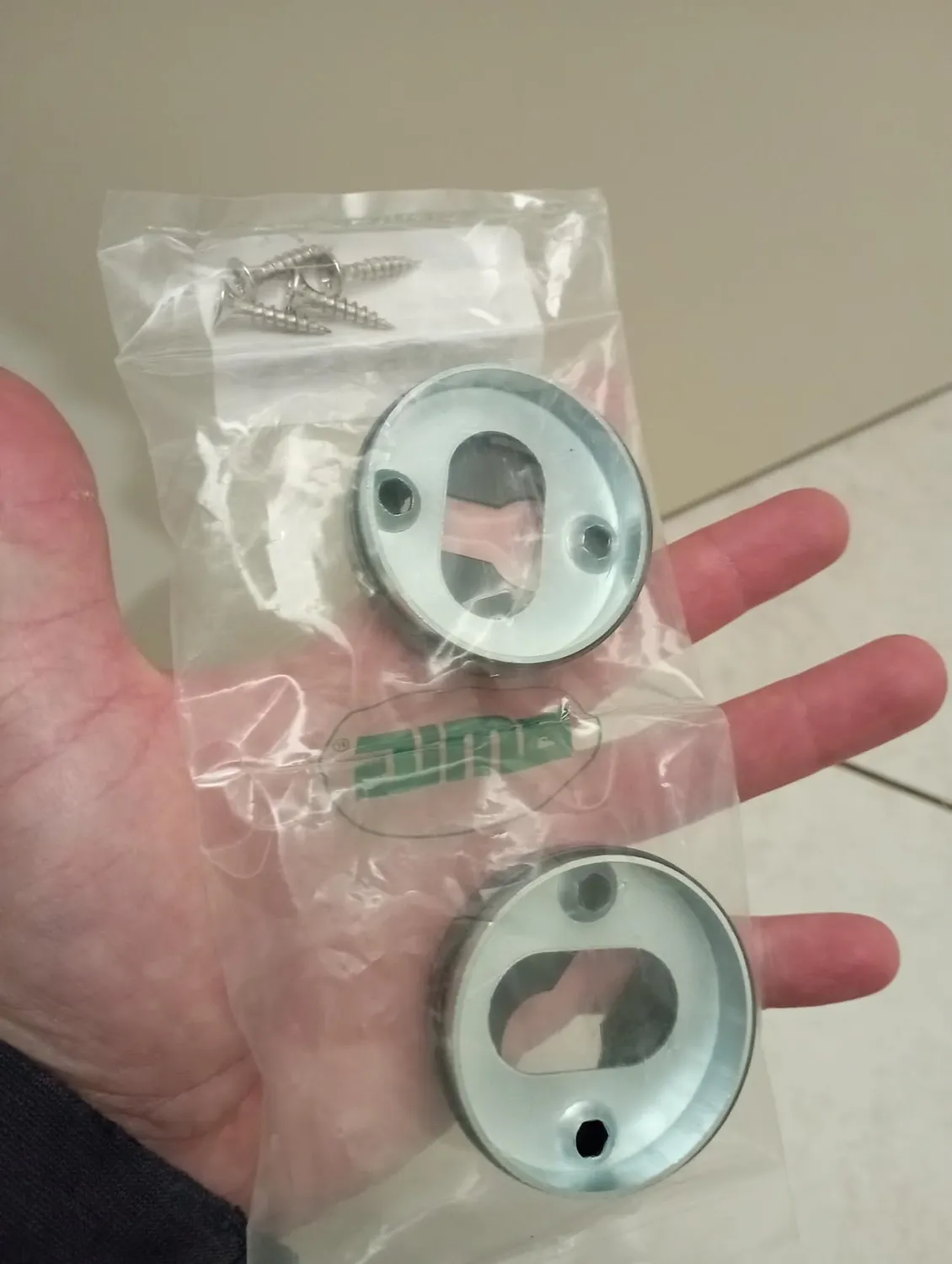Amig 3RX rosetta rotonda nera Ø53 mm acciaio