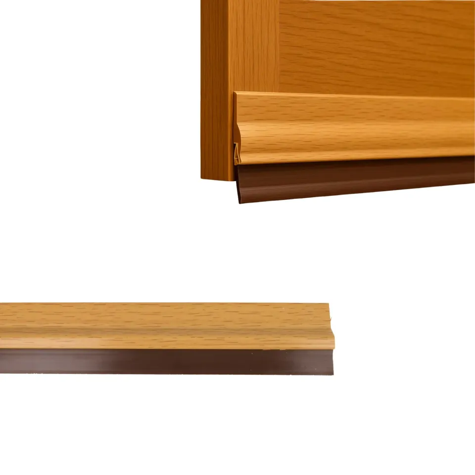 Amig 22555 paraspifferi porta adesivo spazzola rovere 1 m