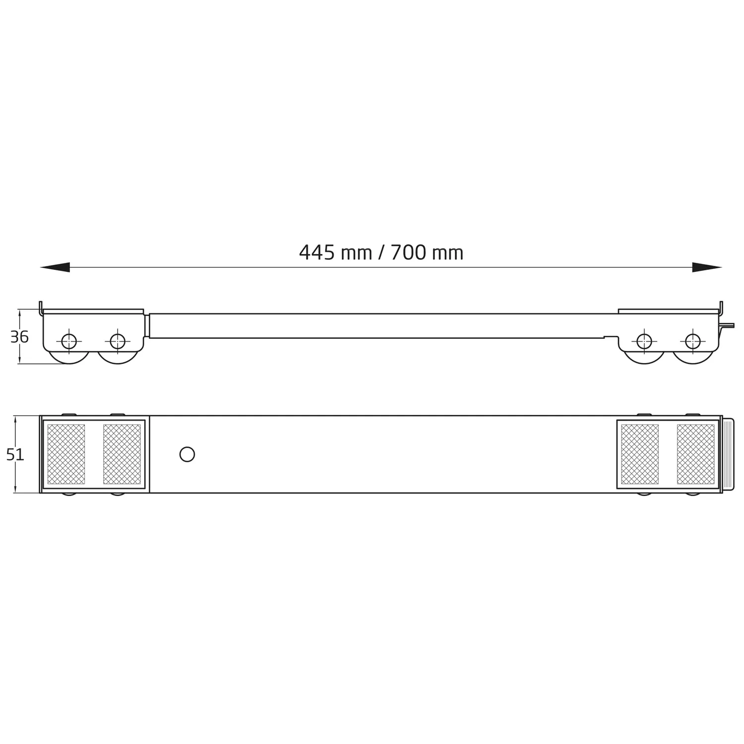 Amig Base Lavatrice Acciaio 125 kg 44-70 cm Set 2 Pz Bianche