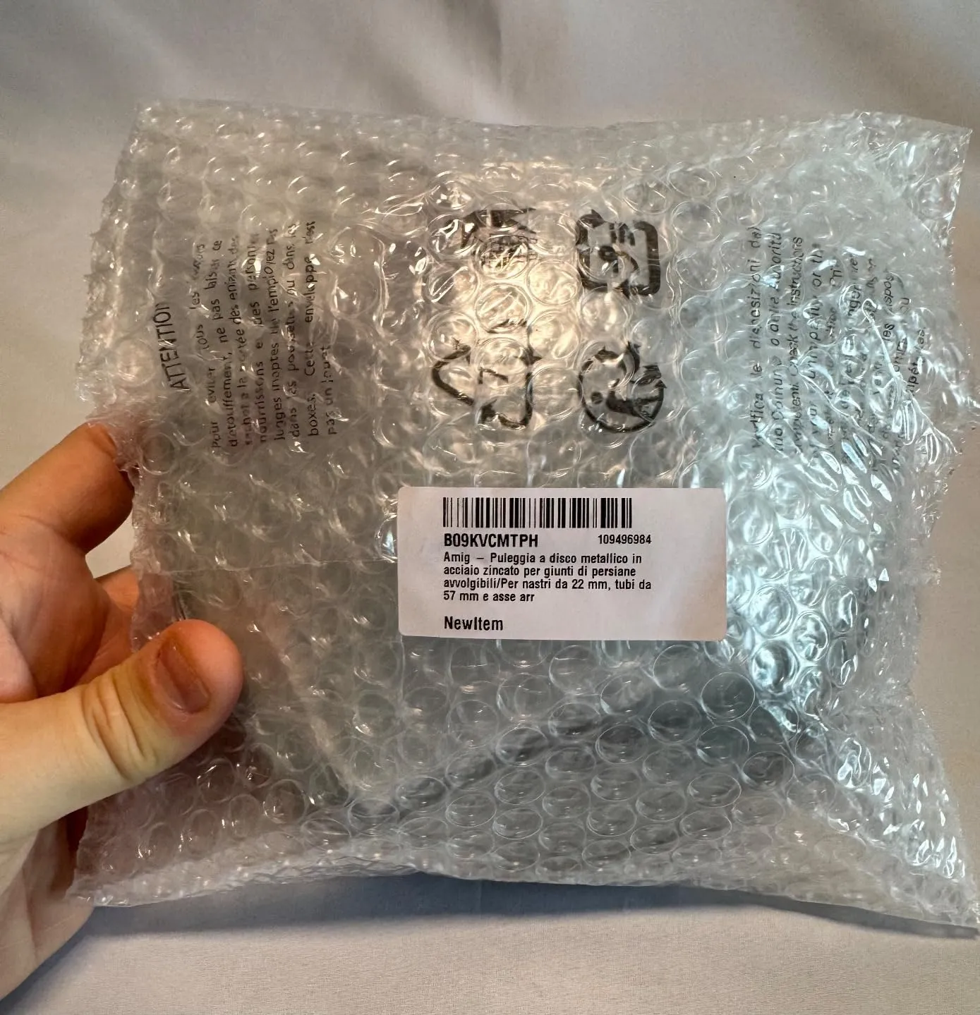 Amig Puleggia Tapparella Acciaio 180 mm Nastro 22 mm