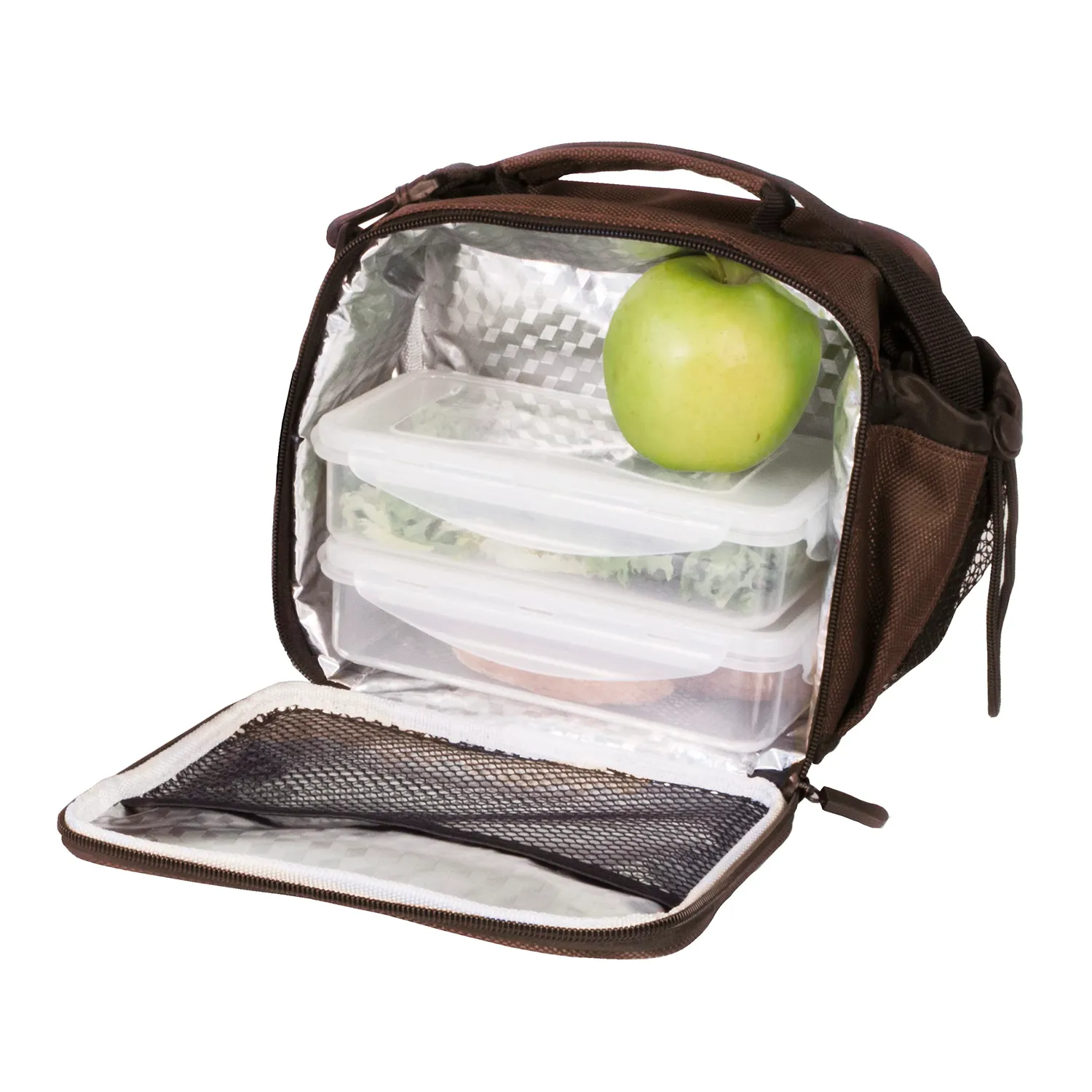 Amig borsa termica marrone 21x19x12 cm 2 contenitori