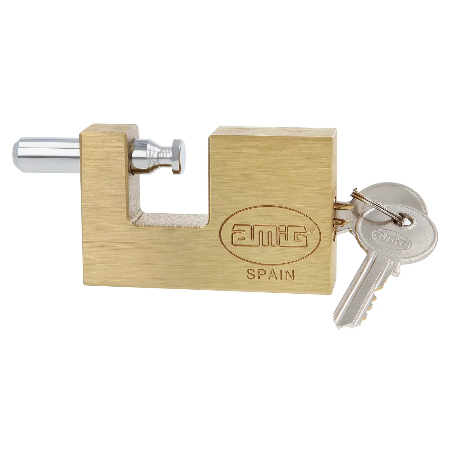 Amig lucchetto rettangolare barra ottone 90 mm antifurto