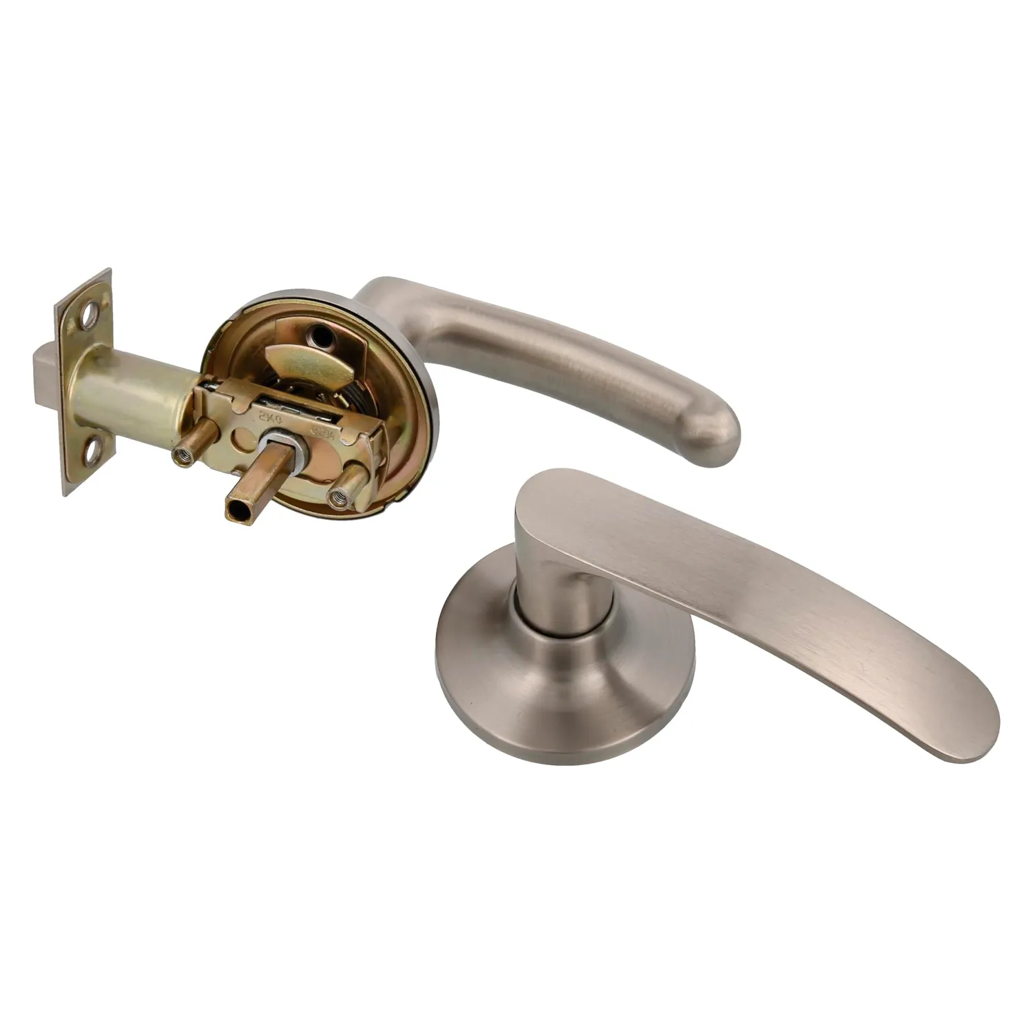 Amig set maniglie porte interne argentate scrocco 60/70 mm