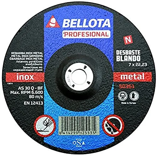 Bellota Professionale Spianatura Inox disco da sbavo 115 mm morbido