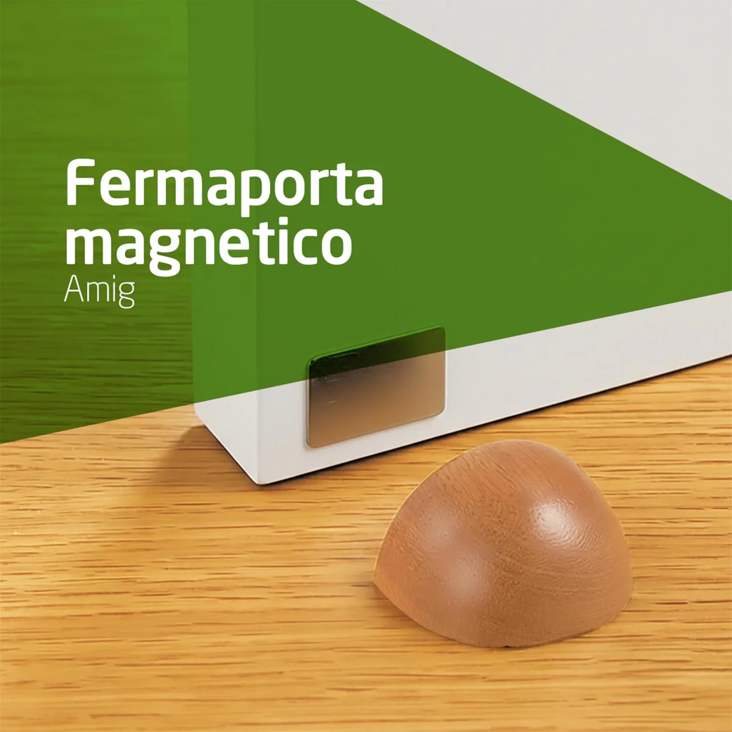 Amig fermaporta magnetico adesivo 48x25 mm faggio