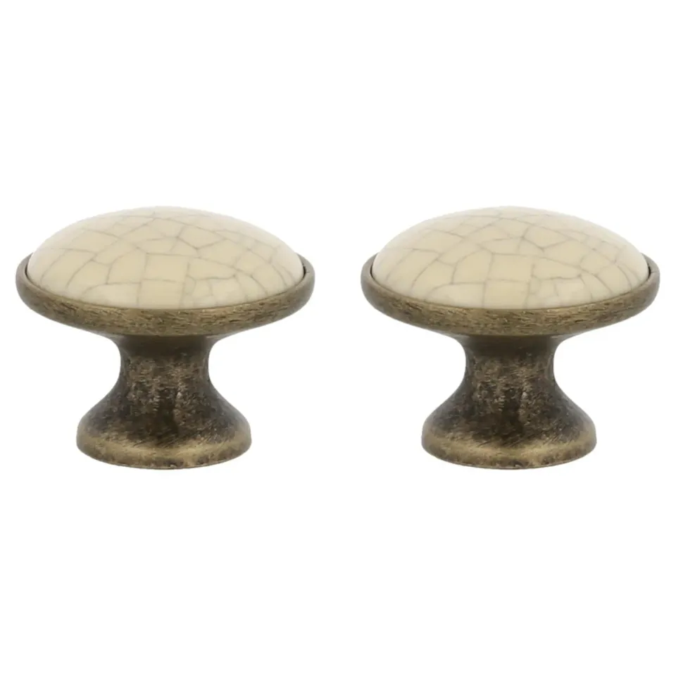 Amig 822 pomello mobili cuoio Ø29 mm ceramica 2 pezzi