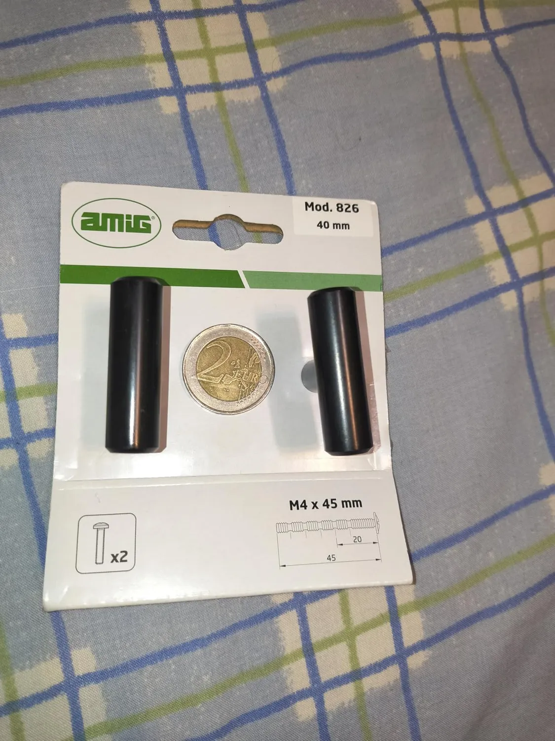 Amig 826 pomelli mobili D40 mm nichel spazzolato 2 pezzi