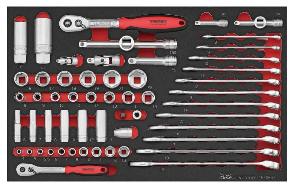 TengTools FOAM3 set chiavi bussola 57 pezzi completo