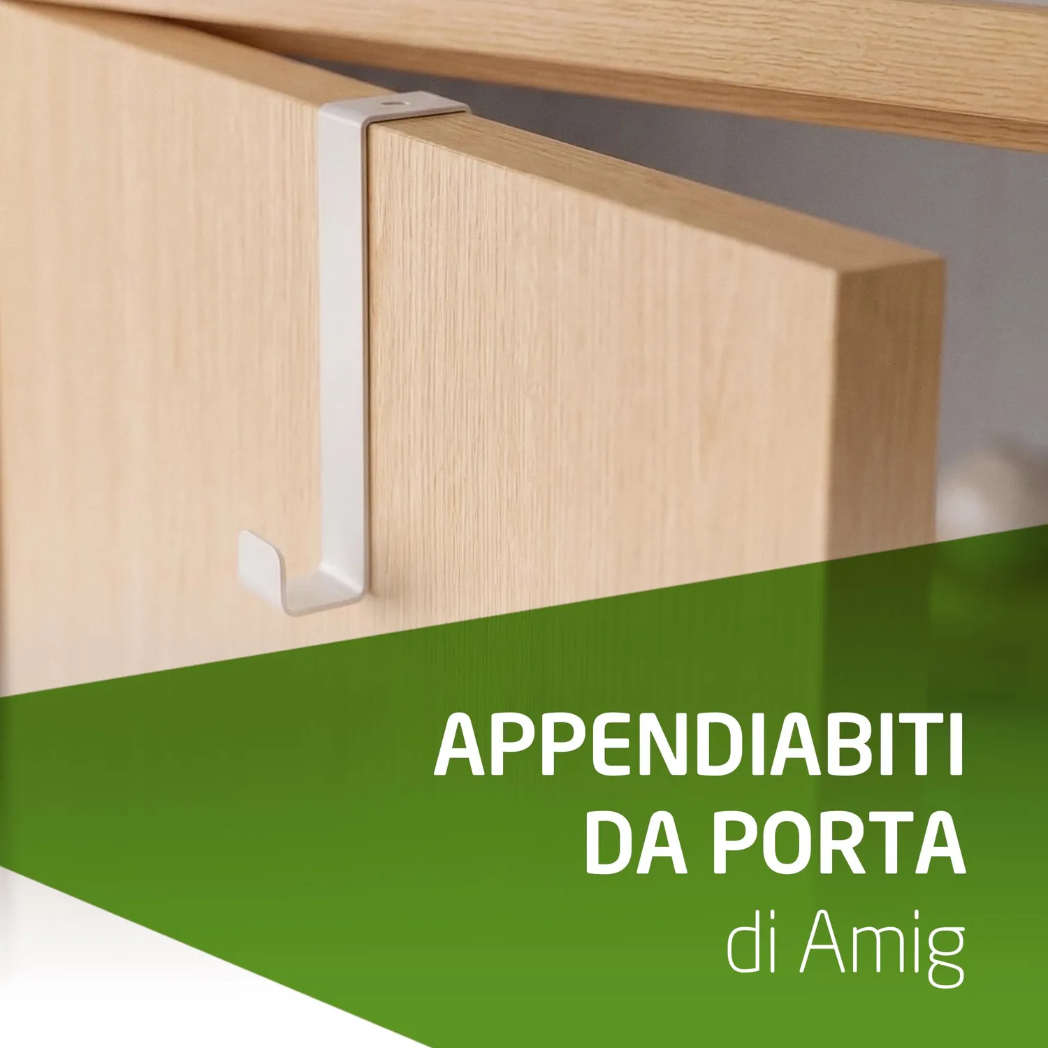 Amig CP40 appendino per porta bianco in acciaio