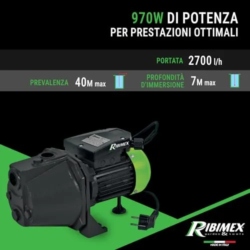 Ribiland Ribimex JET 101 Pompa Superficie 2700 L/h 970 W