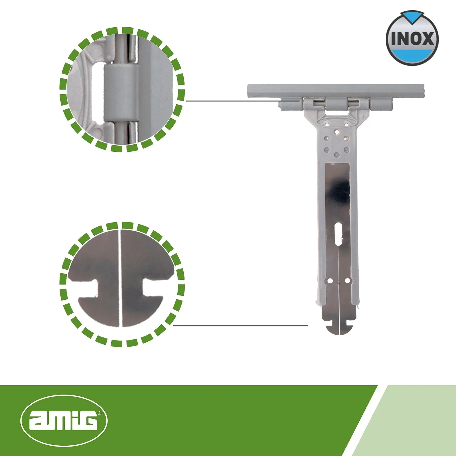 Amig staffe tapparella standard 150 mm 4 pezzi grigio