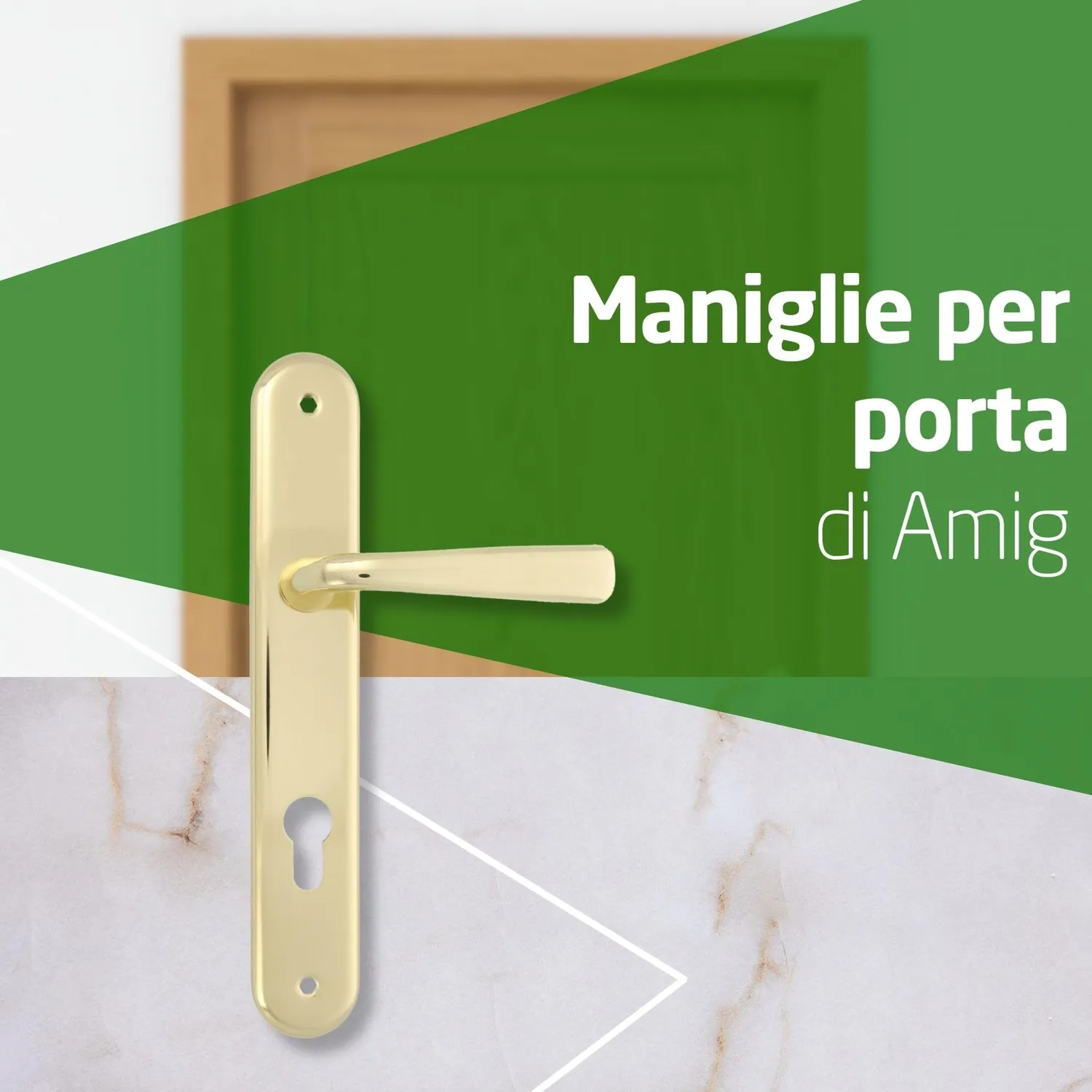 Amig 252 maniglie porte ottone 250x40 mm 8 mm