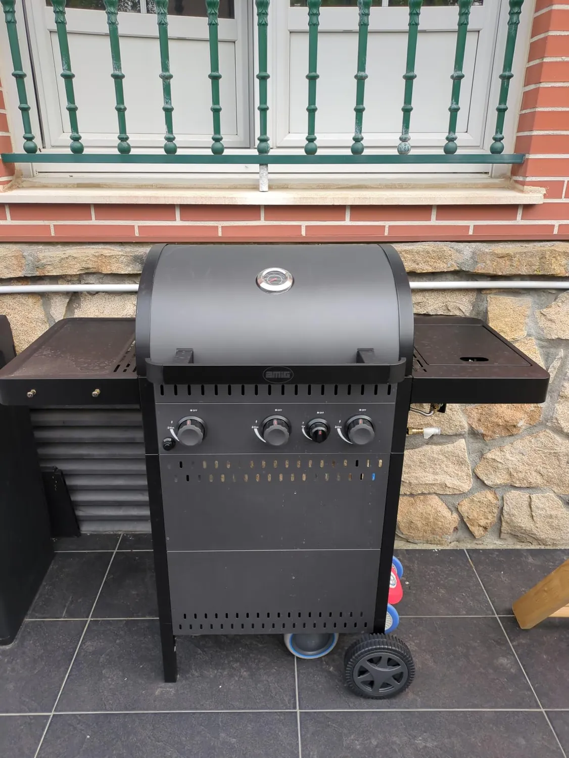 Amig Ignis 6F Barbecue a Gas 6+1 Bruciatori Nero