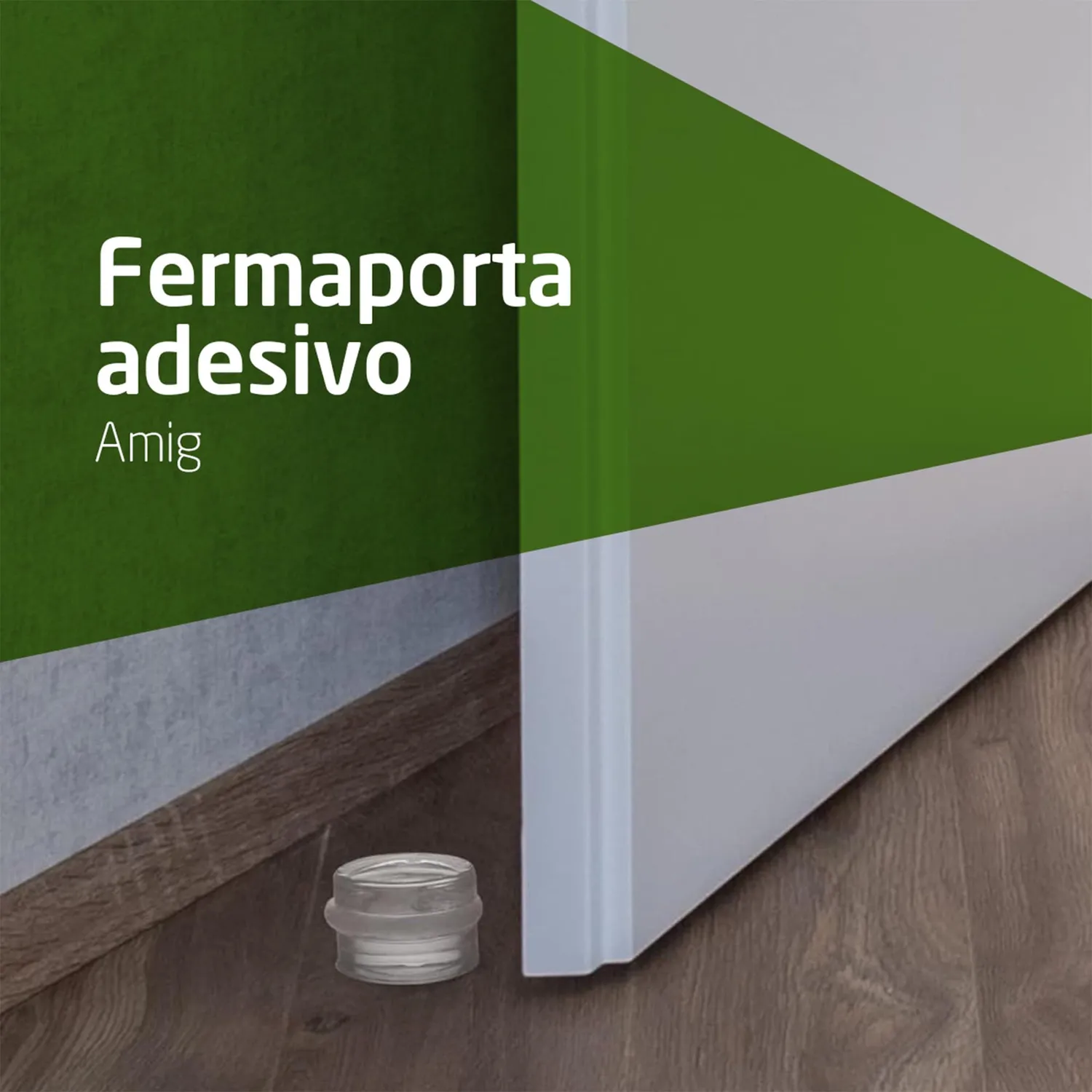 Amig Fermaporta Adesivo Trasparente Gomma Ø30x30 mm