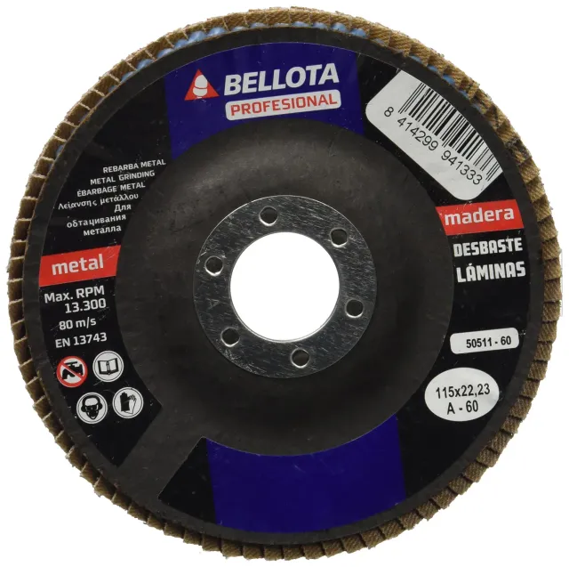 Bellota Disco Lamelle Ø 115 disco lamellare Metal per ferro