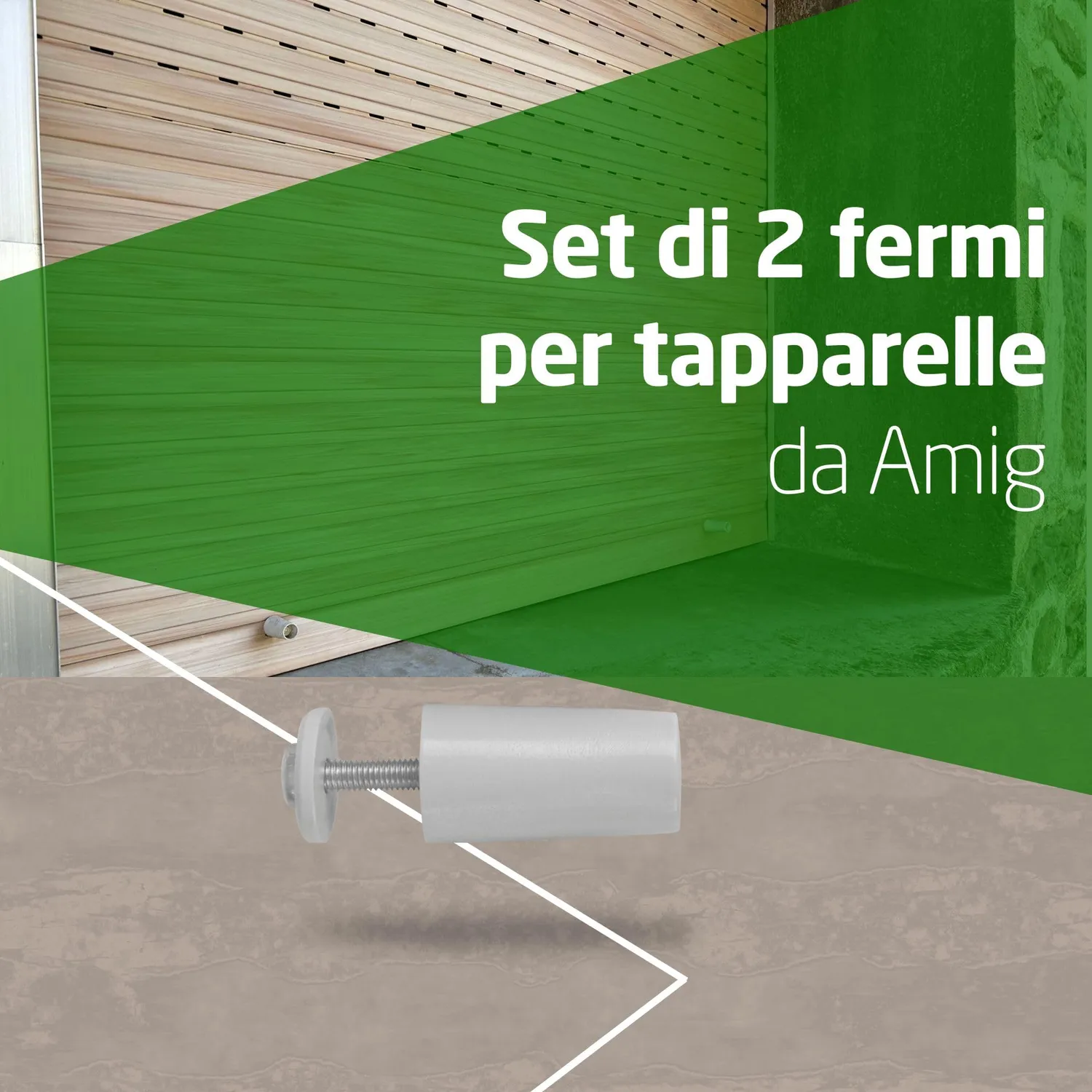Amig Fermo Tapparella Conico 60 mm Grigio Plastica