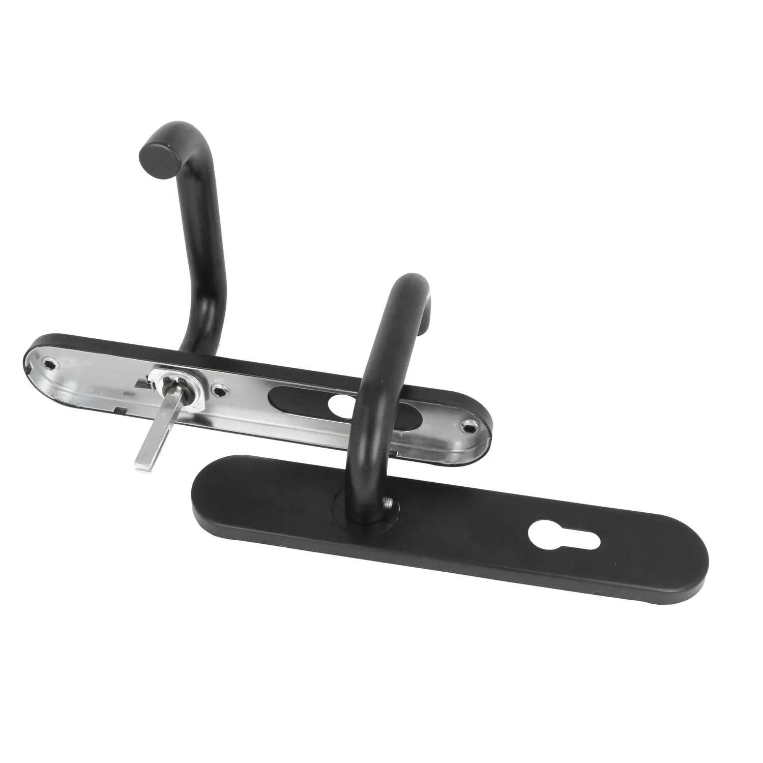 Amig Set Maniglia Placca 245x45 con Bocallave Nera