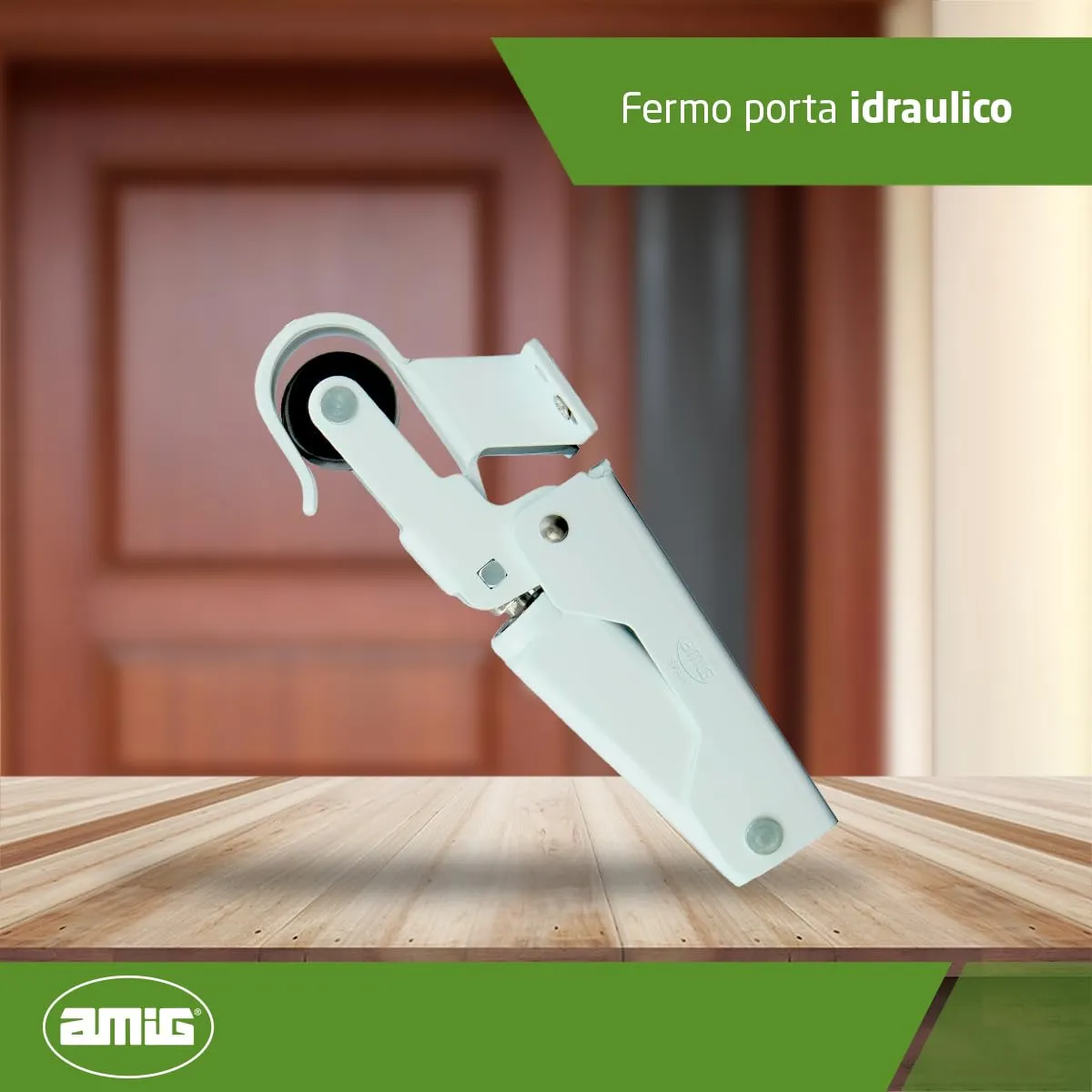 Amig Chiudiporta Idraulico 108x32 mm Bianco fino a 40 kg