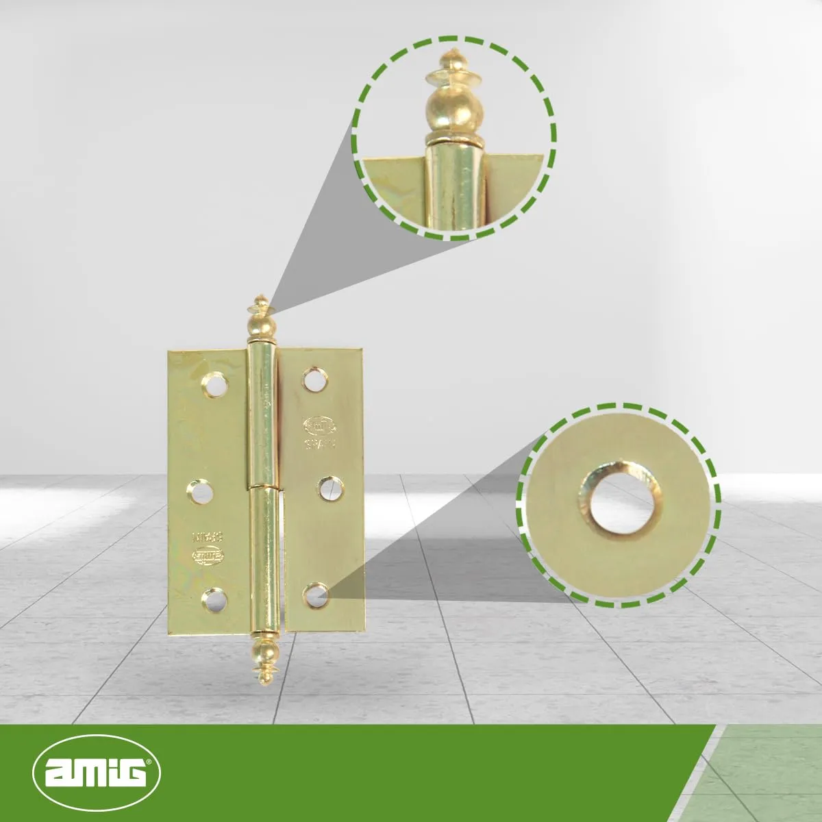 Amig 541 Coppia Cerniere Acciaio 60x41 Destra Smontabili