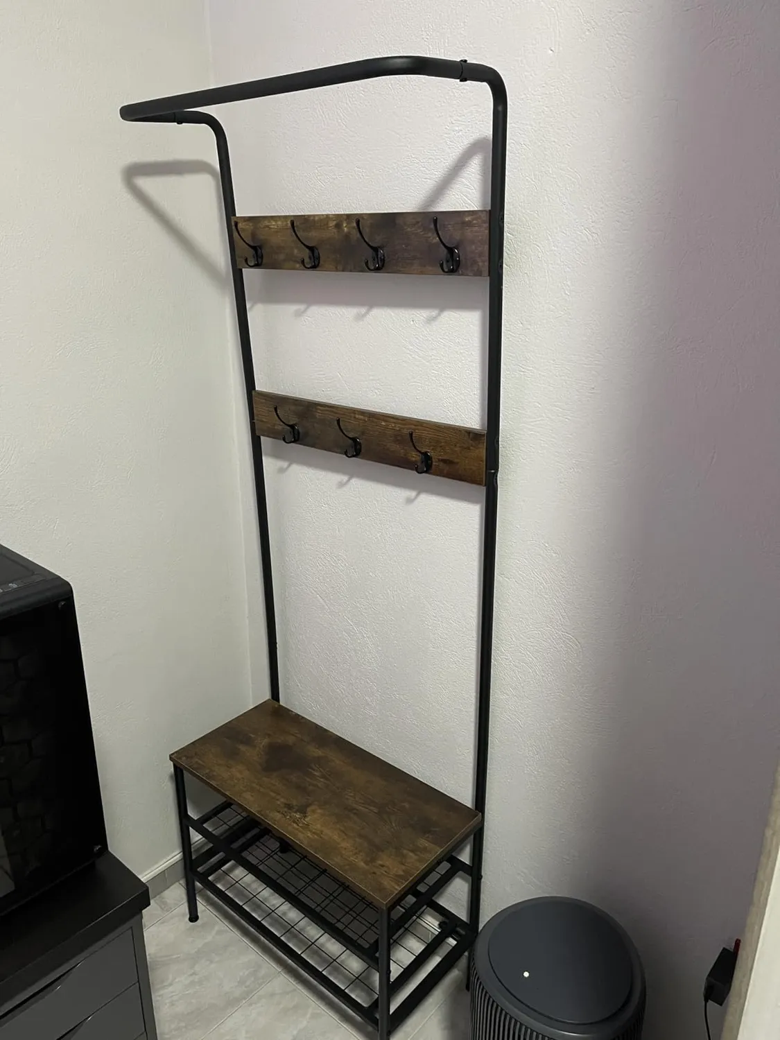 Amig Lukien appendiabiti con scarpiera 183 cm nero marrone