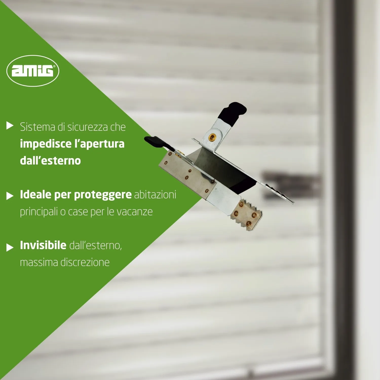 Amig Blocco Persiane Antifurto Alluminio 2 Pezzi 9,6 cm