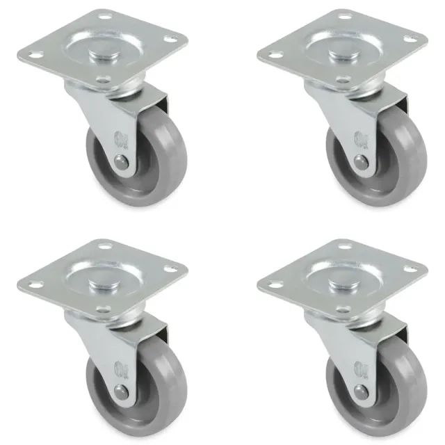 Amig 2500 Ruote Mobili Nylon Ø40 mm Grigie 4 Pezzi