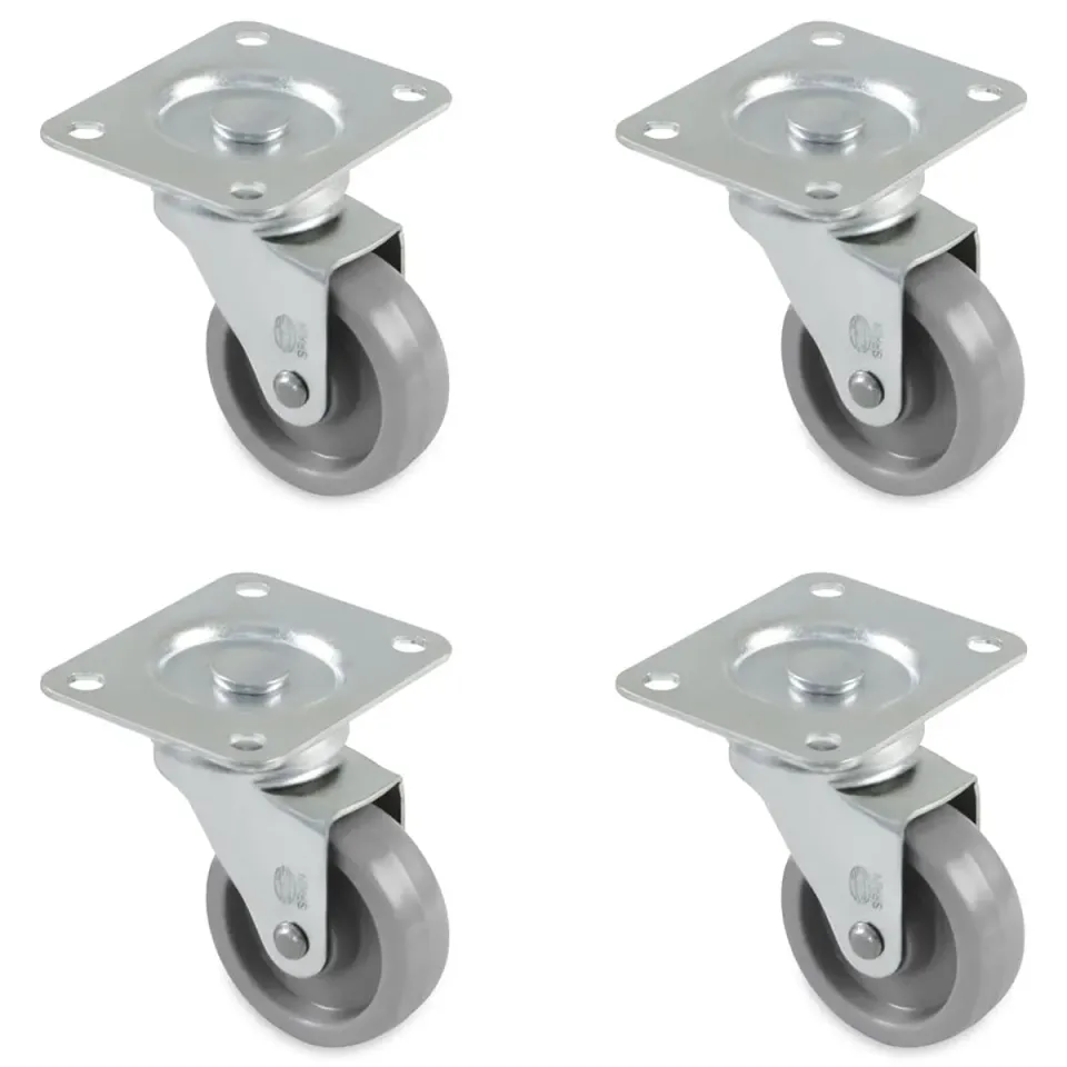 Amig 2500 Ruote Mobili Nylon Ø40 mm Grigie 4 Pezzi