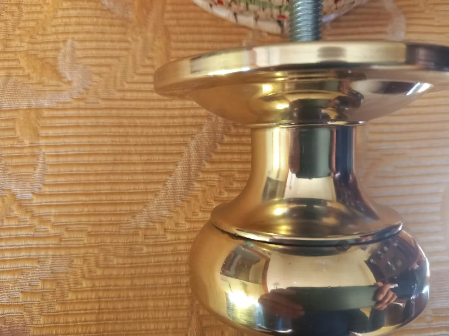 Amig 53 Pomello Porta Ottone Dorato Ø70 mm Esterno