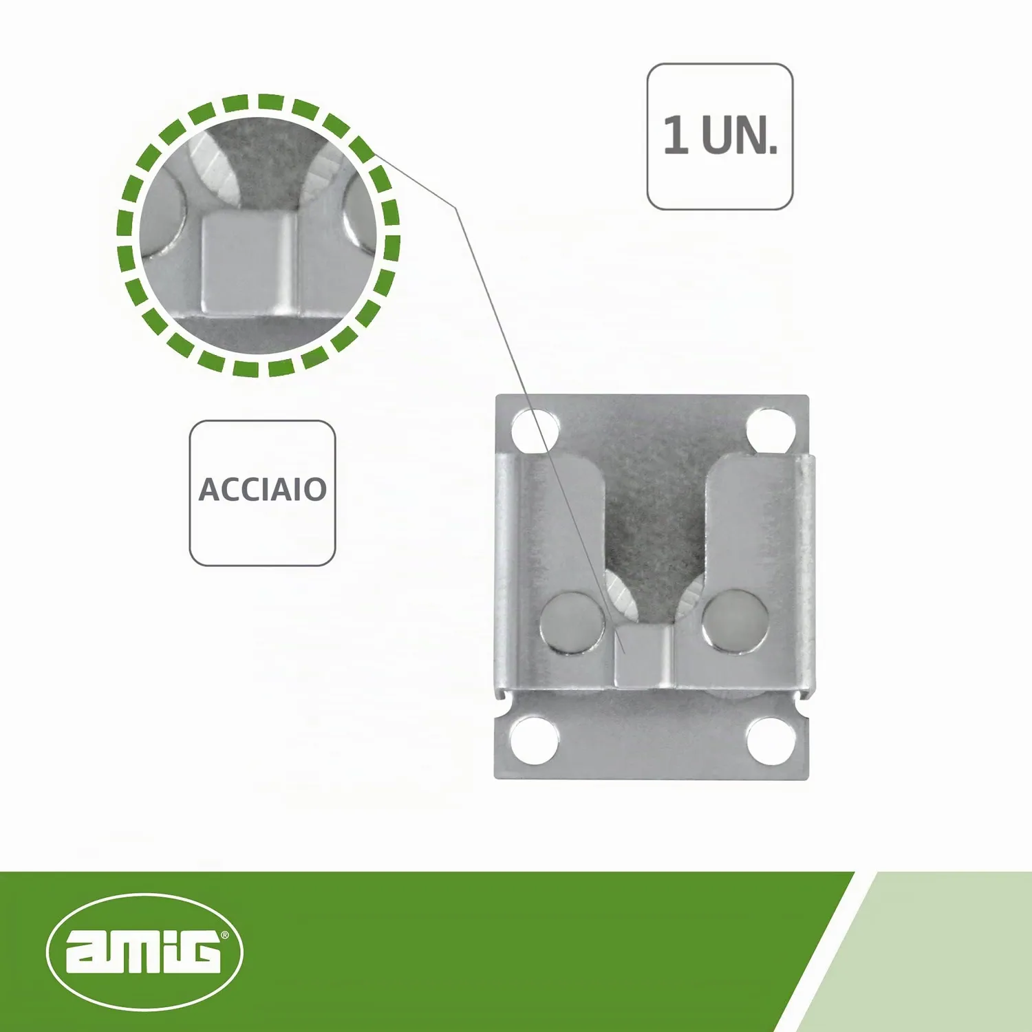 Amig supporto rullo tapparella acciaio zincato 50x40 mm
