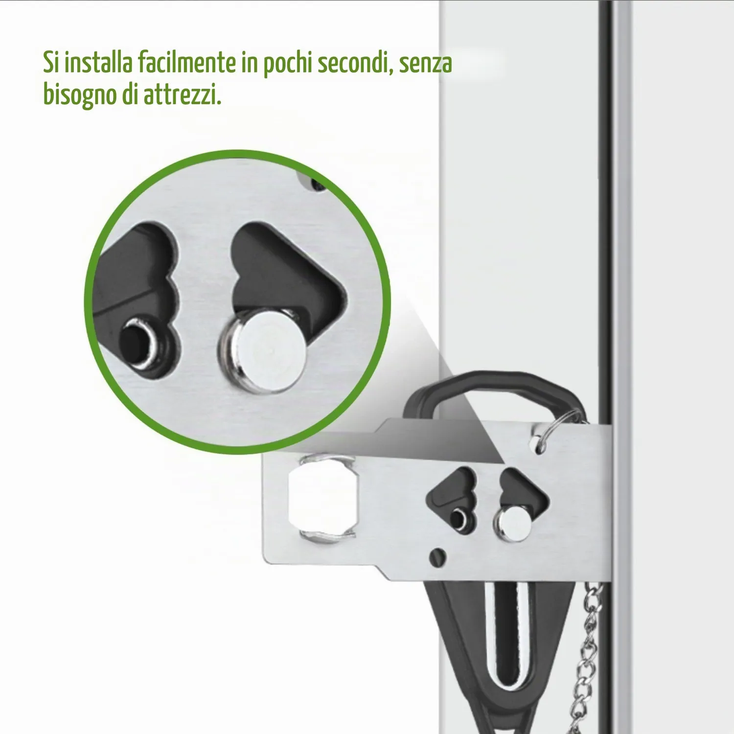Amig Serratura Portatile Porte 13x4,5 Acciaio Inox