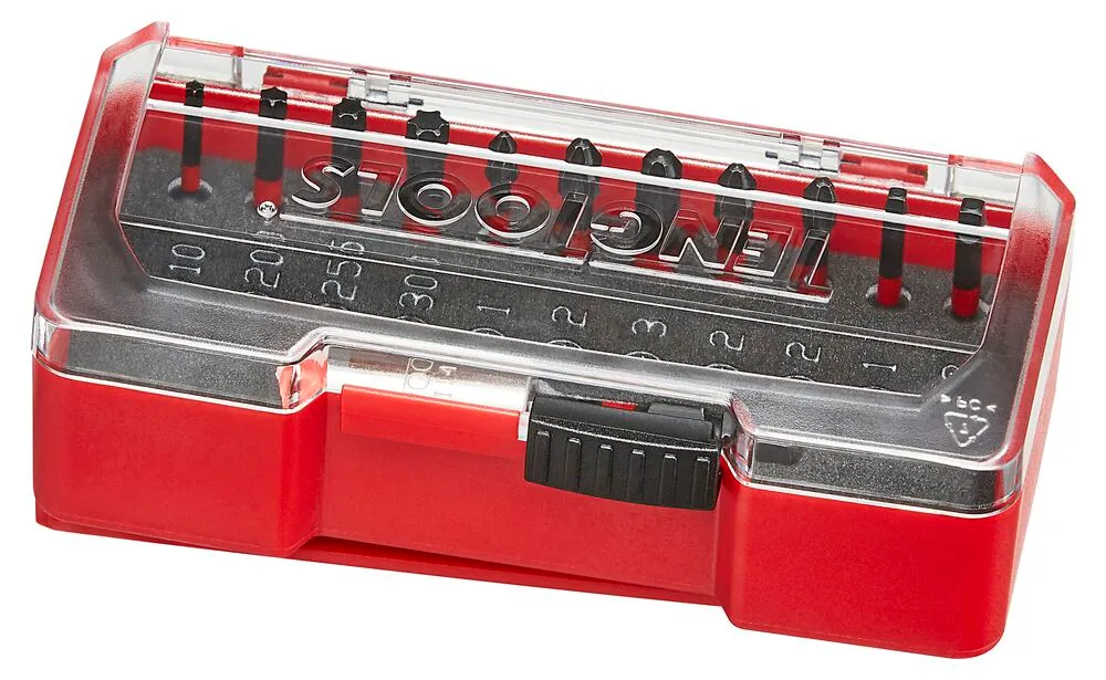 TengTools Set inserti impatto 12 pezzi da cantiere con clip