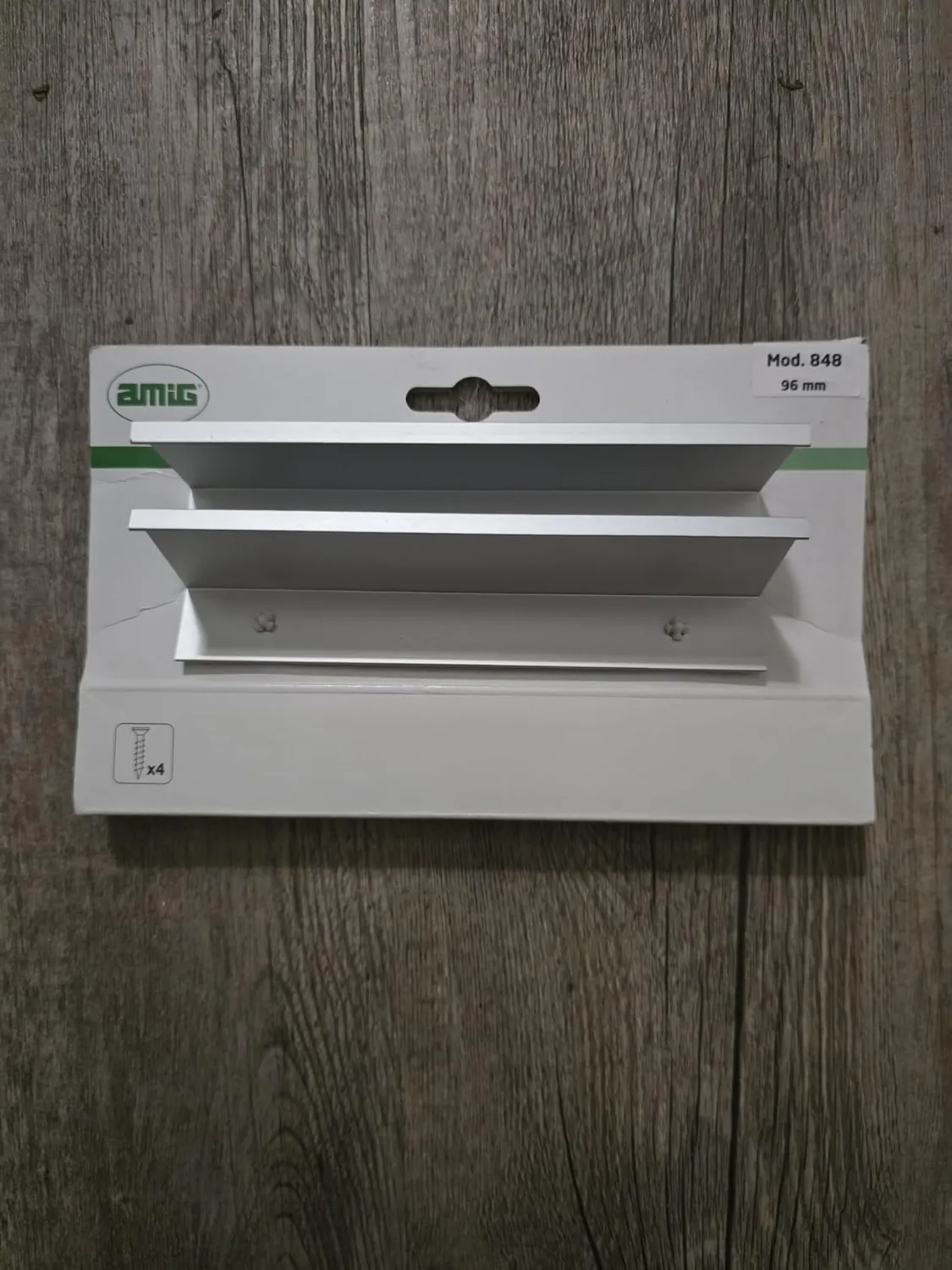 Amig 848 maniglie per mobili 160 mm argento 2 pz alluminio