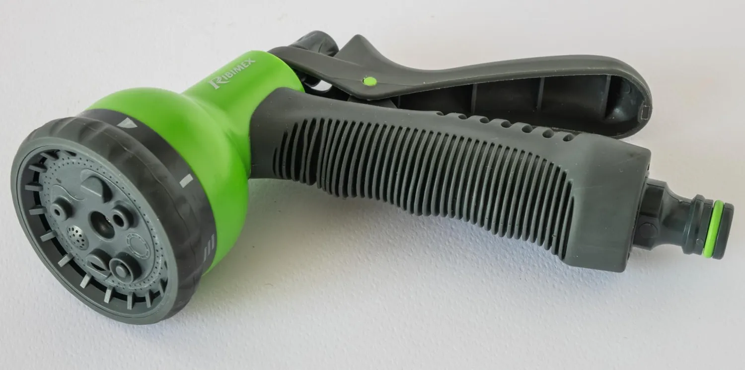 Ribimex kit irrigazione giardino pistola 8 getti tubi 12-15 mm