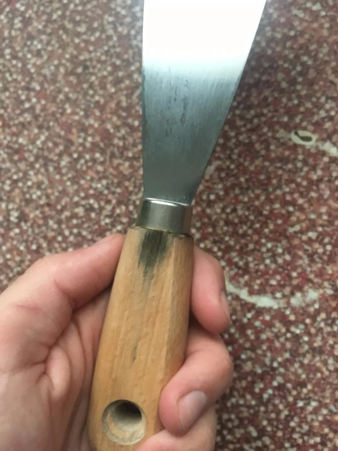 Bellota spatola 50 mm acciaio manico legno stuccatura