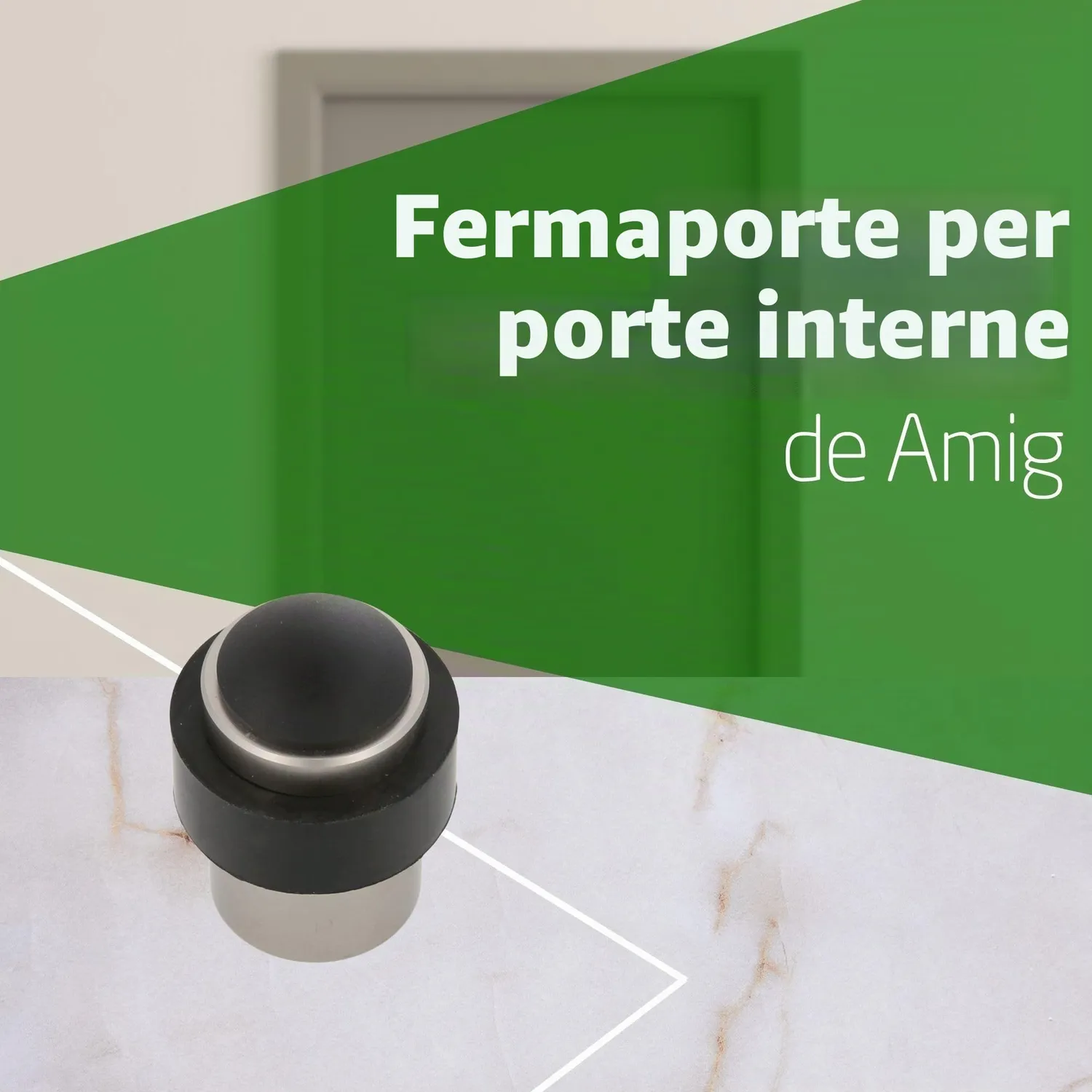 Amig 206 fermaporta pavimento 30x48 mm nichel spazzolato