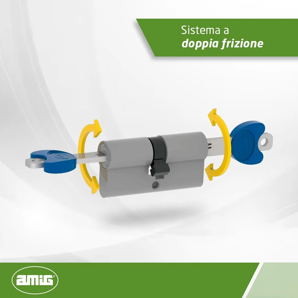 Amig 20000 Cilindro Sicurezza Ottone 80mm