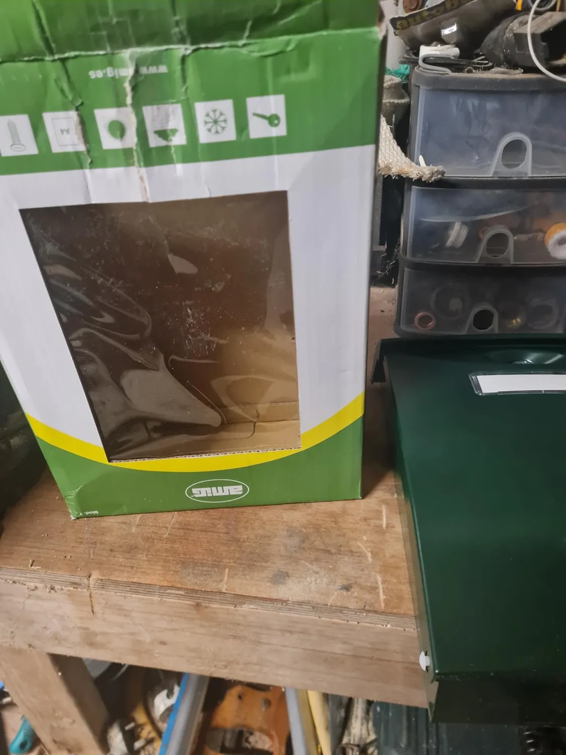 Amig Modello 7 cassetta postale verde plastica 34,5 cm