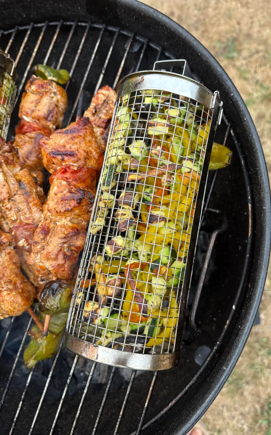 Amig AM28 Cesta Barbecue Rotonda 8x20 cm Inox Legno