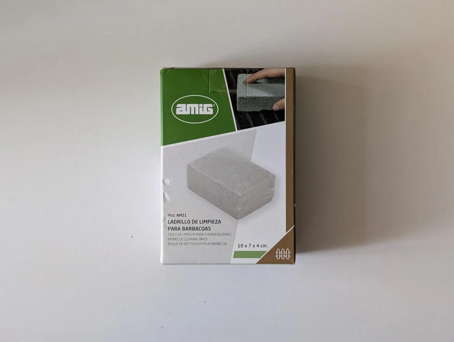 Amig AM21 Mattone Pulizia Barbecue 10x7x4 cm Vetro