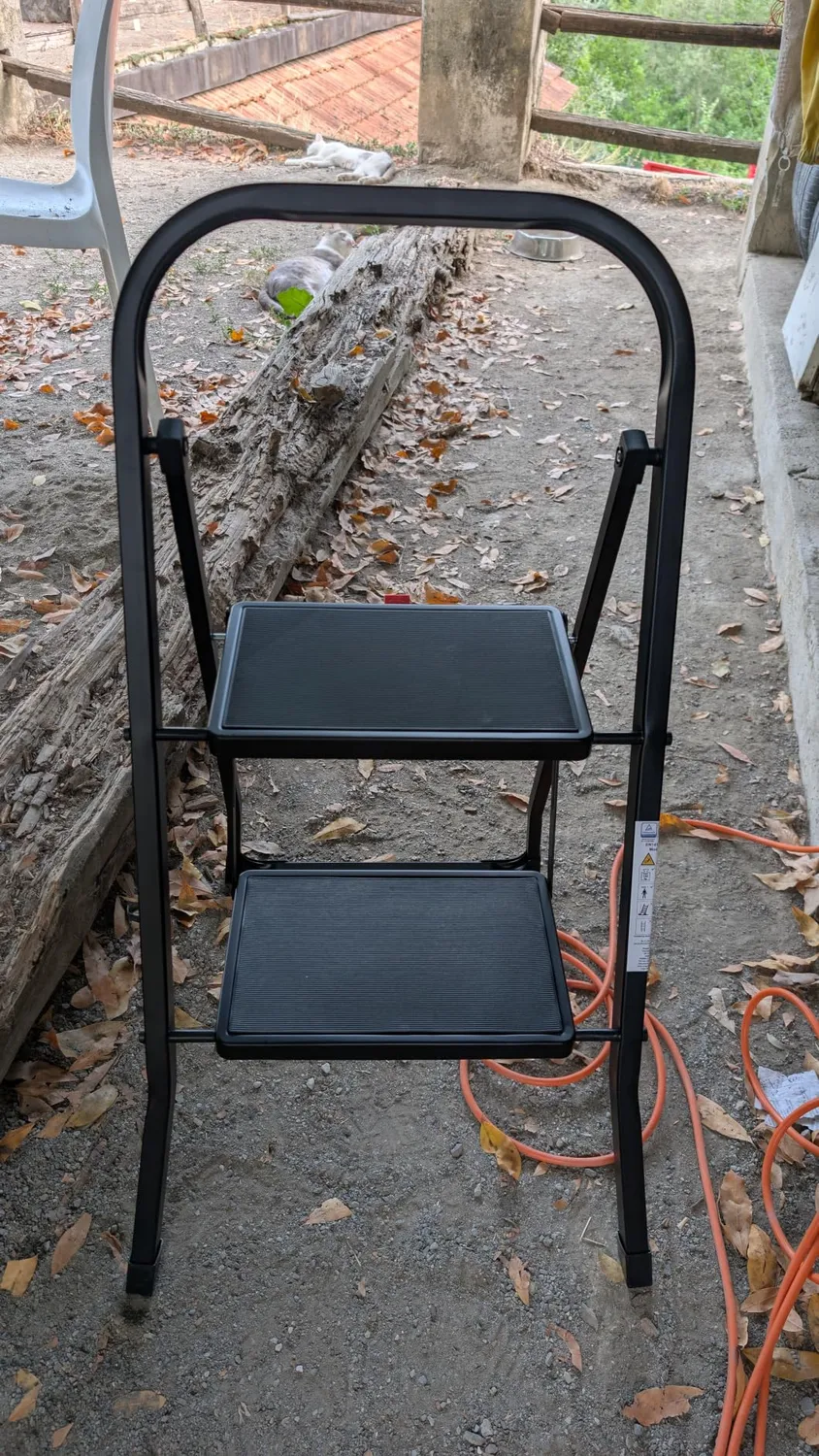 Amig scala pieghevole 2 gradini acciaio bianca 150 kg