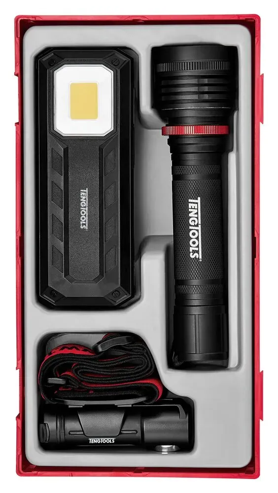 TengTools TTLA03 Set Lampade LED Ricaricabili 3 Pezzi Magnetico