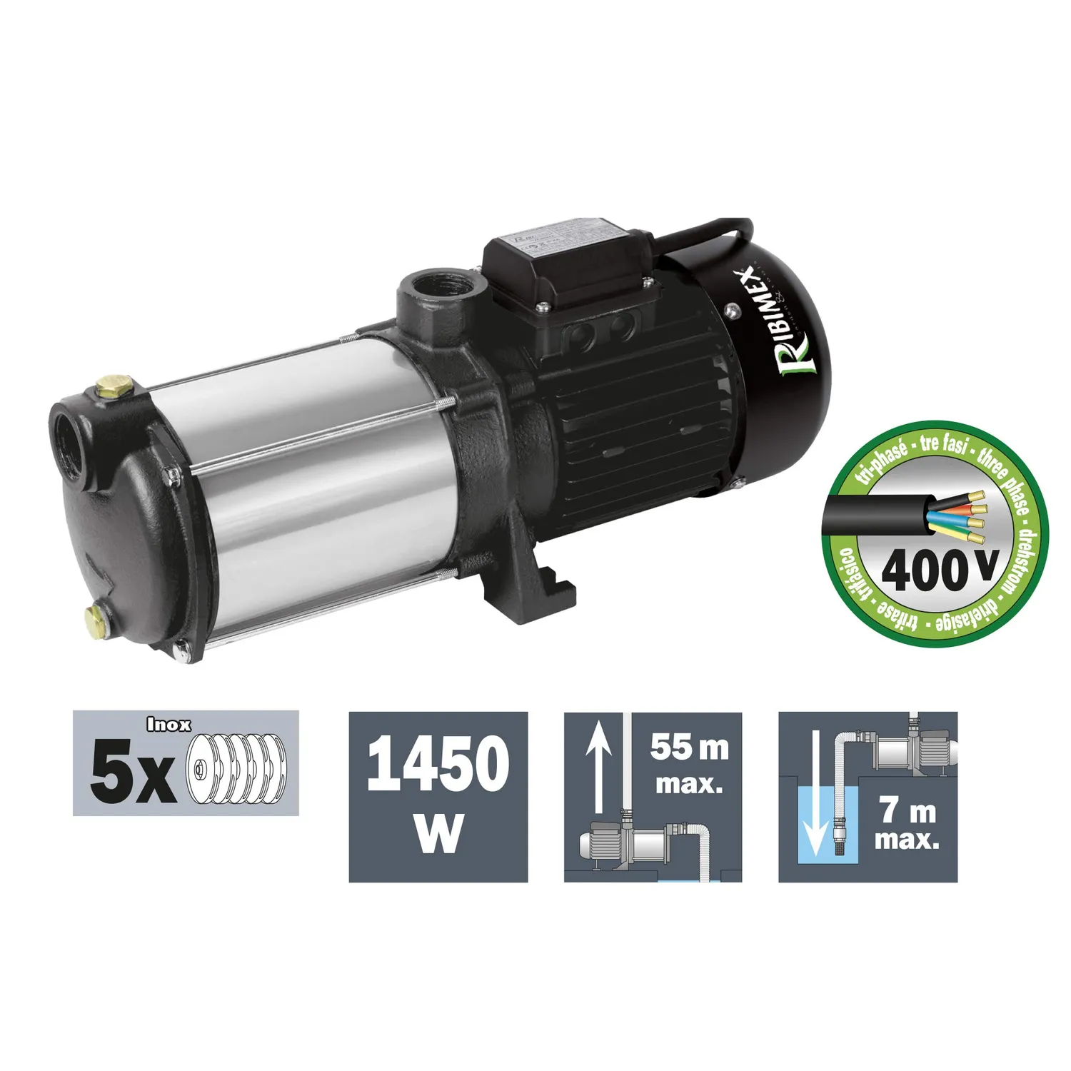 Ribimex PRMCA5GD pompa superficie 2300W 170L/min