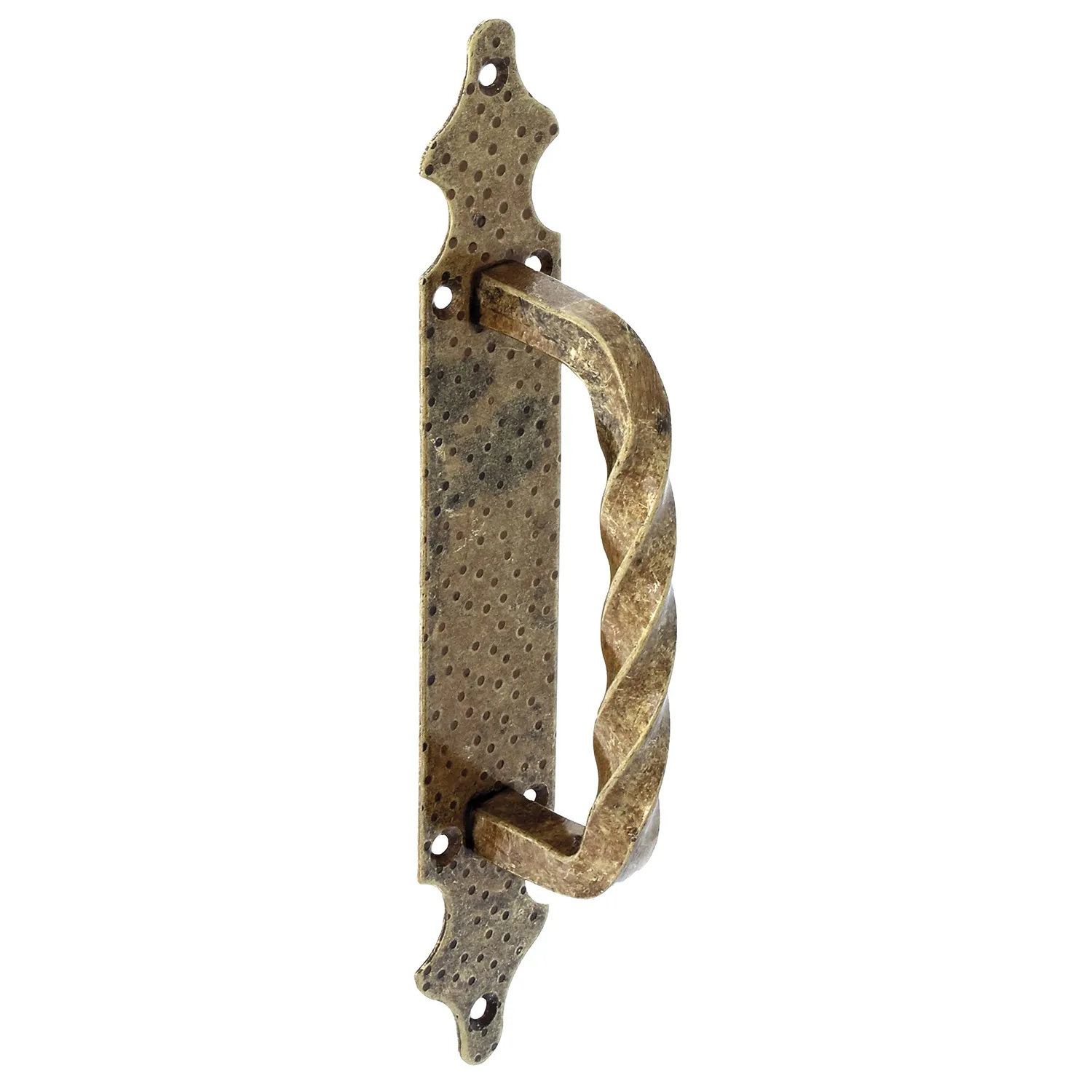 Amig maniglia rustica piastra liscia nera 280x45 mm zama