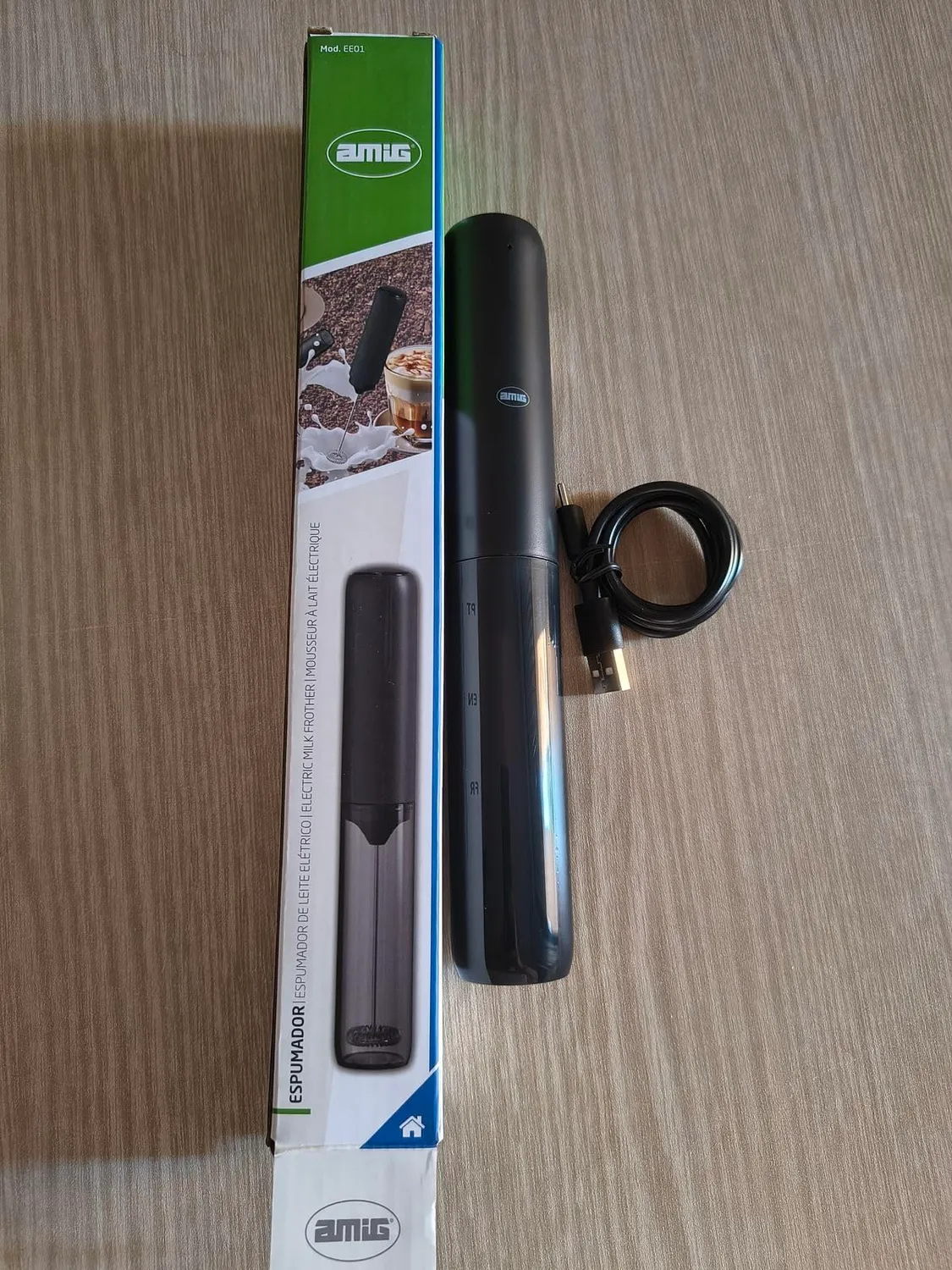 Amig montalatte elettrico portatile USB-C acciaio