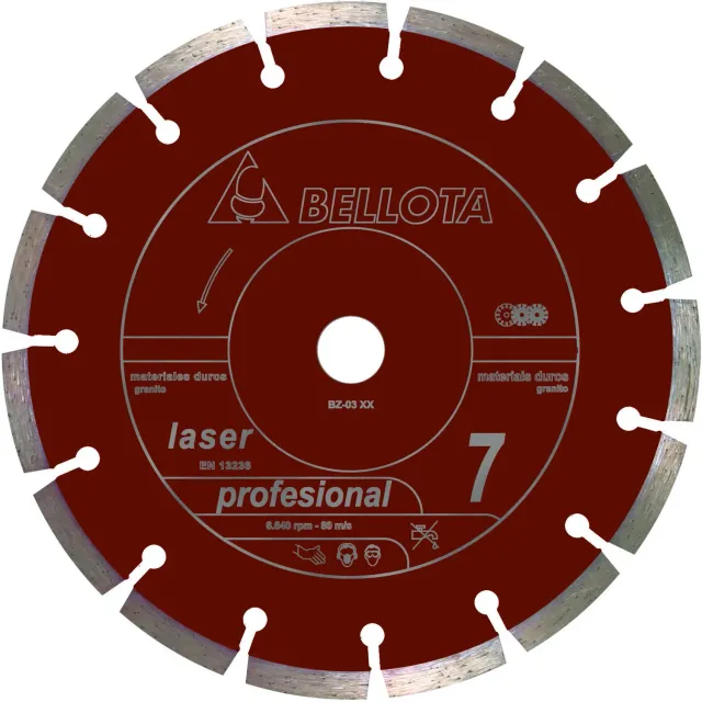 Bellota Materiali Duri Turbo disco diamantato Professionale 7 mm