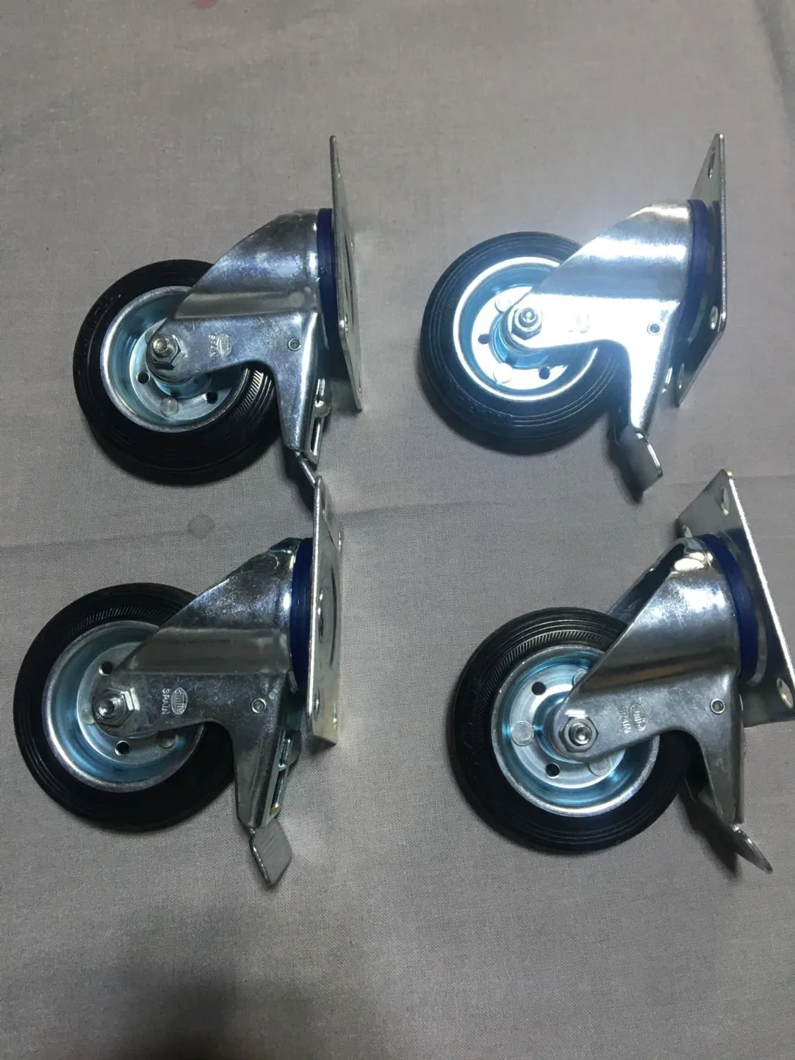 Amig set 4 ruote mobili 100 mm senza freno 100 kg