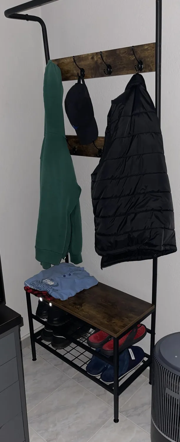 Amig Lukien appendiabiti con scarpiera 183 cm nero marrone