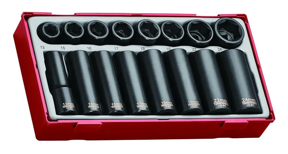 TengTools TT1 set bussole a impatto 1/2" 16 pezzi ANSI