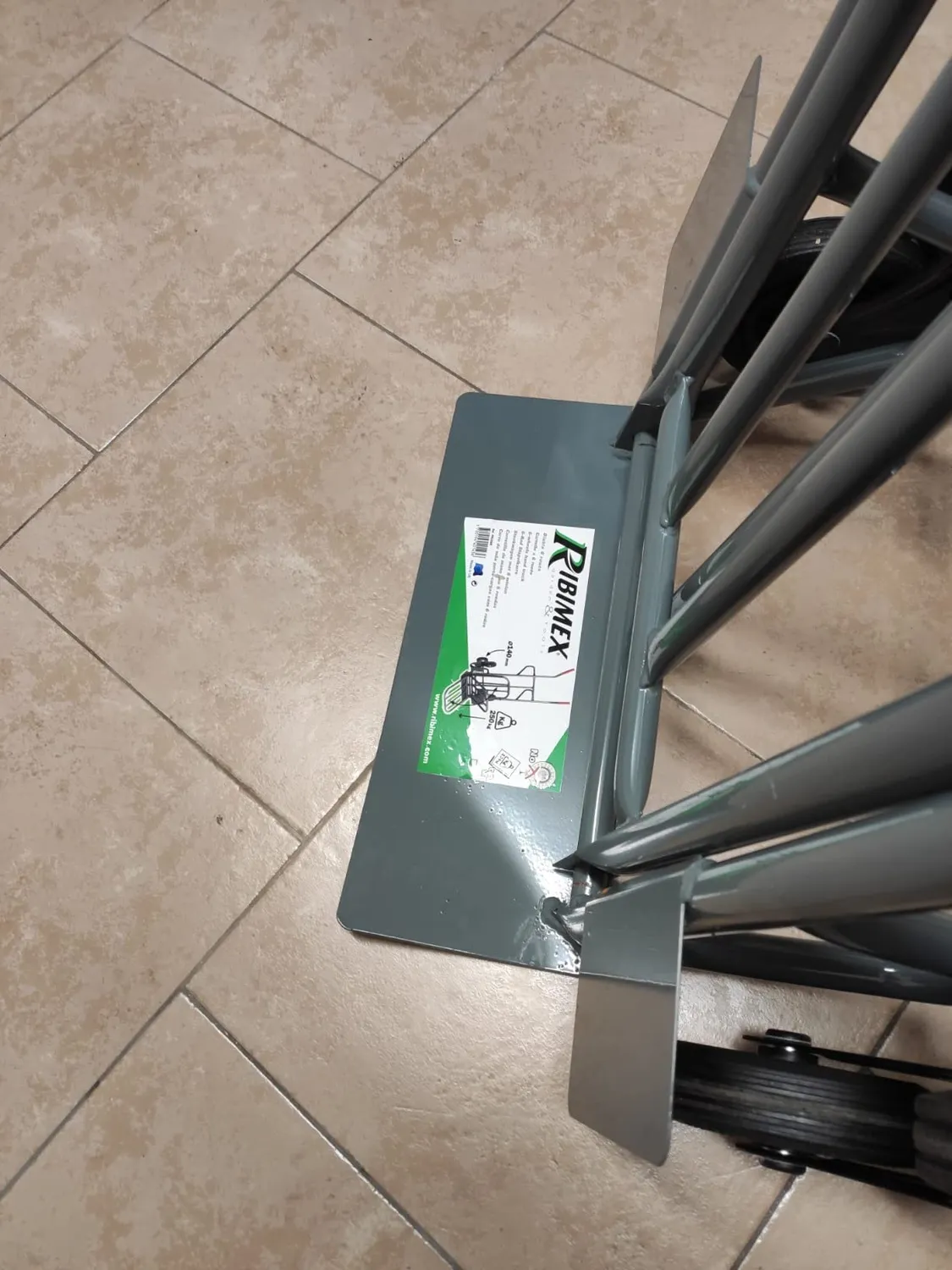 Ribimex Carrello 6 ruote 250 kg pedana pieghevole